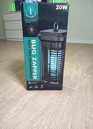 Электрический уничтожитель насекомых bug zapper 20w - ваша надежная защита от комаров и мошек (до 80 м2).