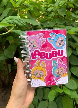 Блокнот на липучках labubu. лабуба на липучках