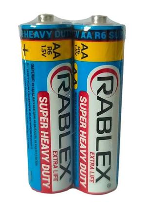 Батарейки універсальні rablex r6 aa пальчикові набір з 2шт