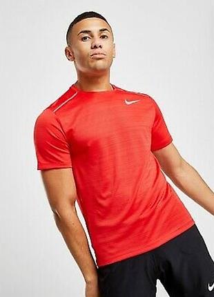 Футболка бігова nike miler чоловіча м-ка червона dri-fit