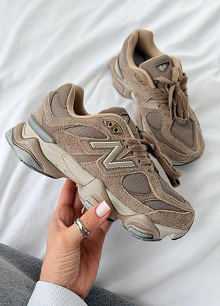 New balance 9060 brown женские кроссовки ню баланс 9060
