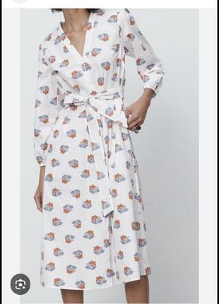 Платье из поплина zara