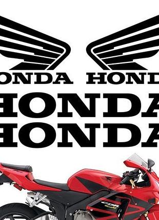 Виниловые наклейки " honda" 20х30 см красный