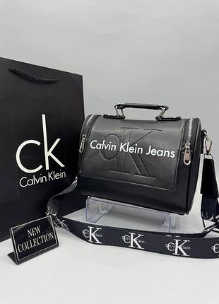 Сумка чорна жіноча calvin klein клатч кельвін кляйн крос-боді