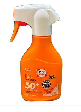 Солнцезащитный спрей для детей cien sun spray kids spf 50+ 150 мл