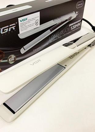 Плойка vgr v-518 white вирівнювач з керамічними пластинами білий top shop ua_