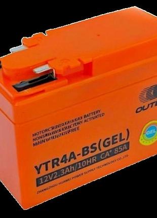 Акб 4а outdo ytr4a (gel) 12v для скутеров honda (113×49×86)
