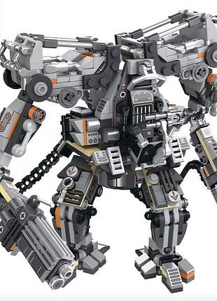 Конструктор робот-экзоскелет mecha 684 детали, большой детский набор, трансформер для мальчиков 6+