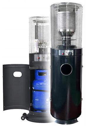Уличный газовый обогреватель volteno vo2471 mini до 11 квт для кафе, патио и открытых зон отдыха