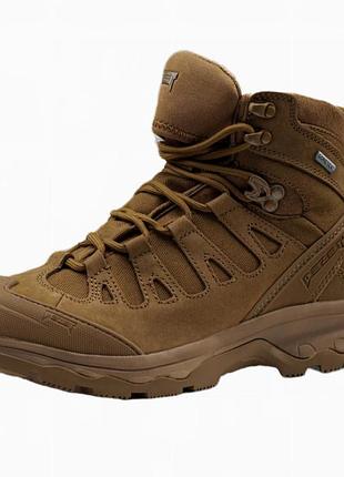 Тактичні демисезонні черевики gore-tex висота 19 см койот