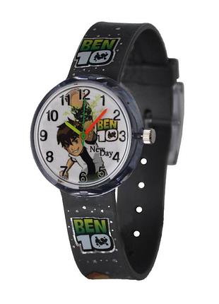 Часы детские наручные для мальчика ben10 серо-белый