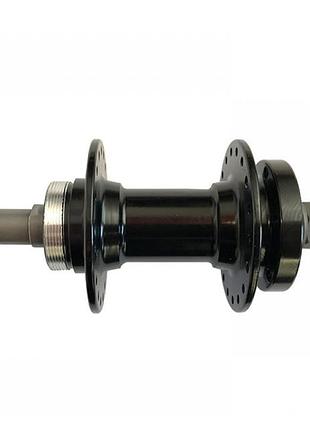 Втулка задняя алюминиевая black под эксцентрик на промподшипнике (disc-brake 6 болтов), 36h