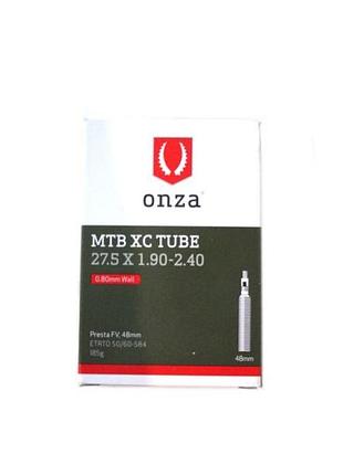 Велосипедная камера onza 27,5×1,9-2,40", французский клапан (presta), швейцария