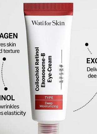 Крем для шкіри навколо очей із колагеном, ретинолом і екзосомами wati for skin collagen retinol exozombie eye cream