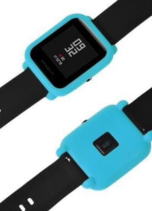 Захисний чохол tamister для xiaomi amazfit bip / lite силіконовий блакитний 1853p
