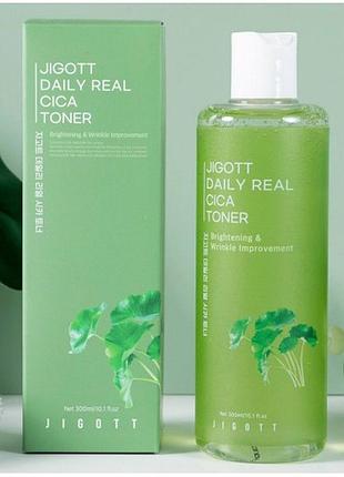 Заспокійливий тонер із центелою азійською 300 мл jigott daily real cica toner