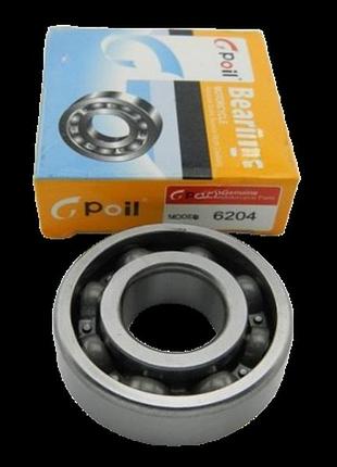 Подшипник коленвала 6204 (20×47×14) gpoil для suzuki / yamaha