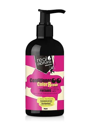 Кондиционер для окрашенных волос real natura sem sal color repair, 300 мл