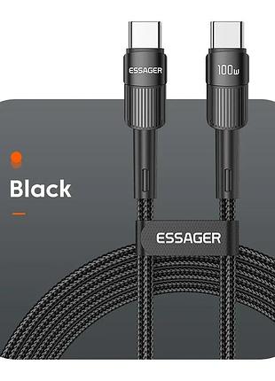 Кабель провід шнур essager type-c (usb-c) type c pd 100w 1 метр