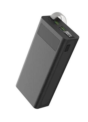 Power bank aspor a306 fast charge 30000mah (usb-c/usb/type-c/lightning/22.5w)- чорний (900124)