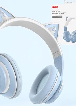Дитячі навушники xo be38 colour cat китти бездротові з вушками наушники беспроводные детские гарнитура тик