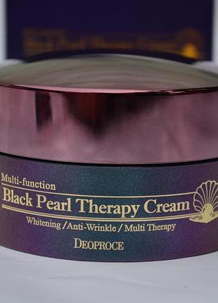 Антивіковий крем-гель із чорними перлами deoproce black pearl therapy cream
