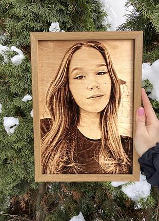 Портрет по фотографии (выжженный портрет по фото под заказ)