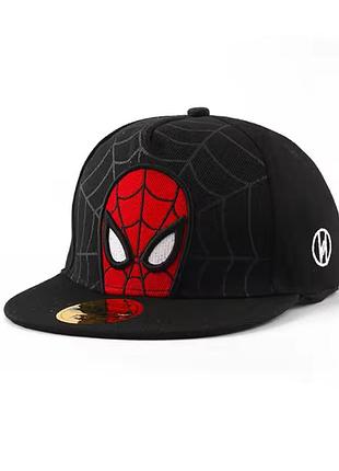 Кепка бейсболка детская человек паук spiderman 2-7 лет. черный