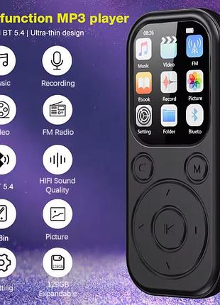Mp3 плеєр, аудіоплеєр з hifi та bluetooth 5.4. чорний.