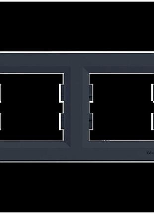 Schneider electric eph5800271 asfora рамка 2 поста антрацит горизонтальна