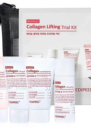Набір мініатюр для обличчя з ретинолом і колагеном medi-peel retinol collagen lifting trial kit