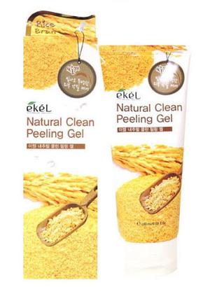Натуральна пілінг-скатка з рисовими висівками ekel rice bran natural clean peeling gel