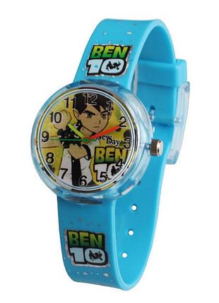 Часы детские наручные для мальчика ben10 желтый