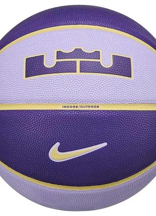 М'яч баскетбольний nike all court 8p 2.0 l james deflated фіолетовий розмір 7 (оригінал) n.100.4368.509.07