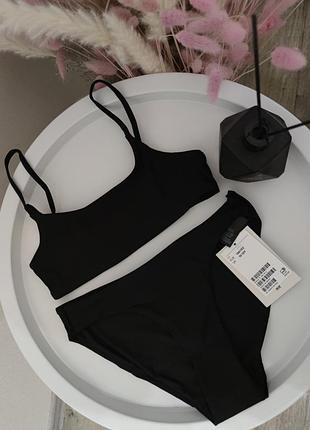 Черный купальник h&amp;m топ и плавки раздельные купальники девушкам