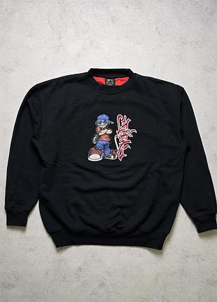 Світшот vintage tribal gear sweatshirt 90s y2k hip hop graffiti embroidered logo