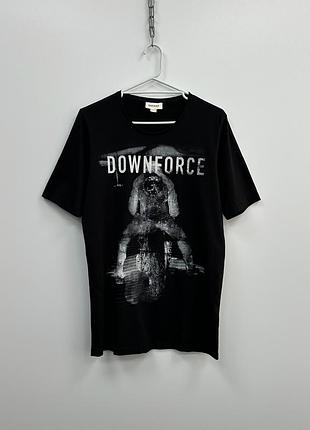 Крута футболка diesel down force printed t-shirt black