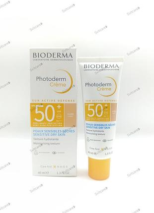Bioderma photoderm creme spf50 claire light сонцезахисний тональний крем 40 мл