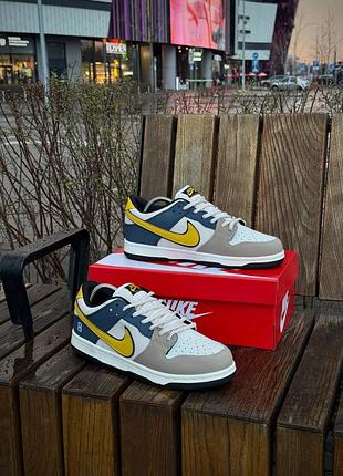 Демісезонні кросівки з шкіри та замши nike sb dunk low чоловічі
