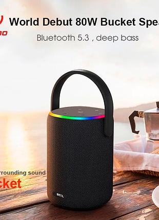 Акустика xdobo bmtl bucket ipx7 |bt5.3, tws, aux/usb, 60w, tws,12h| беспроводная колонка саундбар charge xtrem