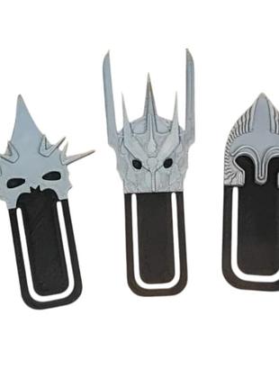 Закладки для книг лорд колец тематические для чтения rings bookmarks 3d печать