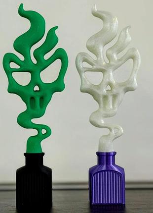 Колба с зельем череп дым 3d печать 4
