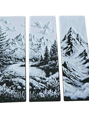 Держатель для закладок горами стильный дизайн mountains bookmark 3d печать
