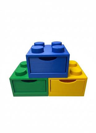 Модульні органайзери офісні на стіл brick stackable desk boxe 3 маленьких