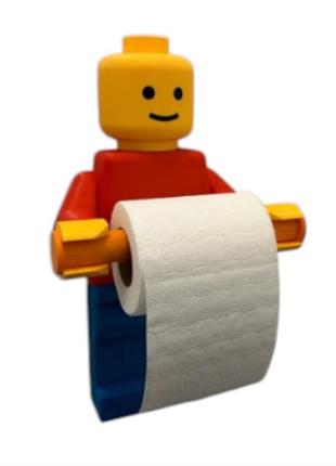 Тримач для туалетного паперу brick man для інтерєру brick man toilet paper 3d друк