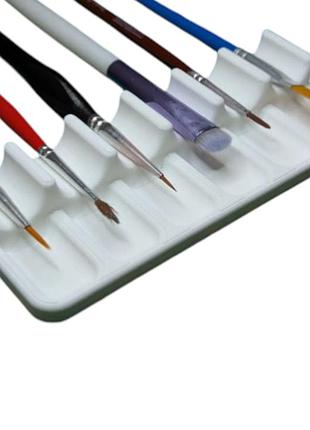 Тримач для пензлів 6 слотів для художніх матеріалів brush 3d друк