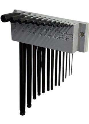 Держатель шестигранных ключей метрический инструмент hex allen wrench holder metric 3d печать