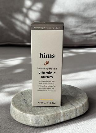 Освітлююча сироватка з віт c для рівного тону hims vitamin c serum 30 ml
