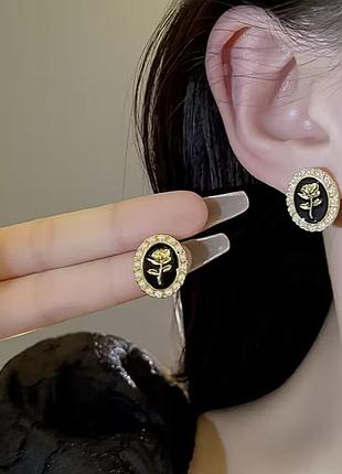 Серьги дизайнерские винтажные массивные «кристен»