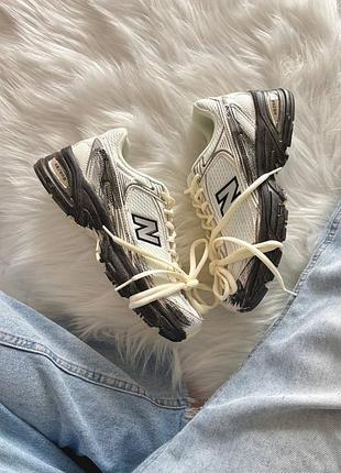 Стильные женские кроссовки new balance 509 beige black custom